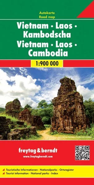 Vietnam, Laos, Cambodgia harta (Freytag)