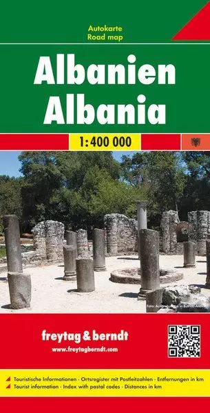 Albania harta de agrement și rutiera (Freytag)
