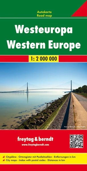 Europa de Vest harta (Freytag)
