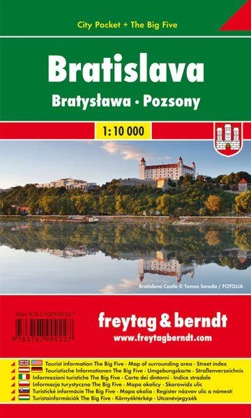 Bratislava City Pocket harta orașului (Freytag)