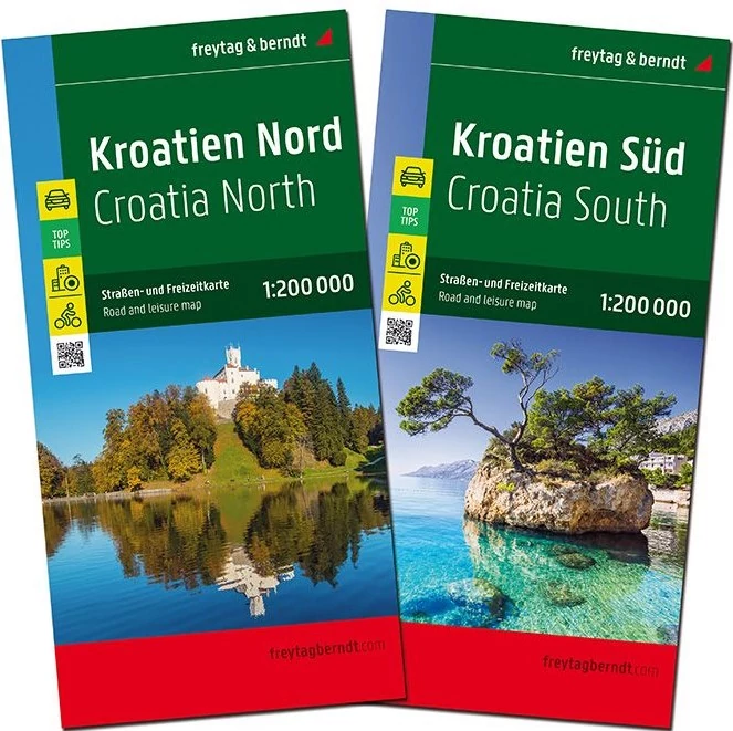 Croatia - set 2 hărți (Nord, Sud) - Freytag
