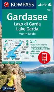K 102 Lacul Garda harta turistică 5in1