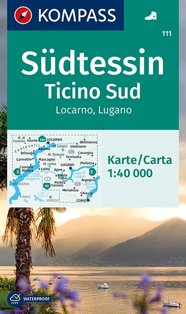 K 111 Südtessin (Ticino Süd), Locarno (Lugano) harta turistică