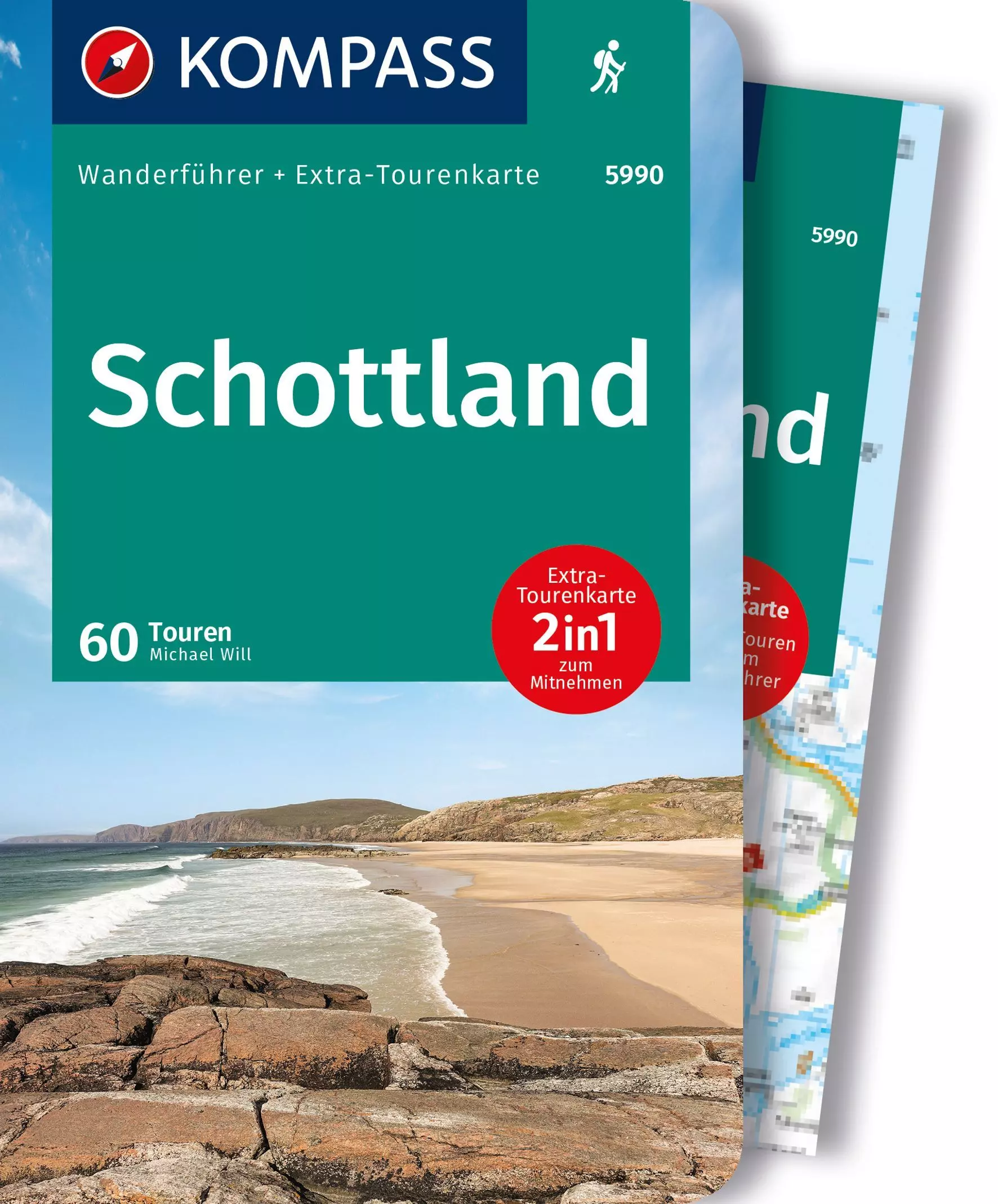 K 5990 Scoţia harta + ghid turistic 2in1