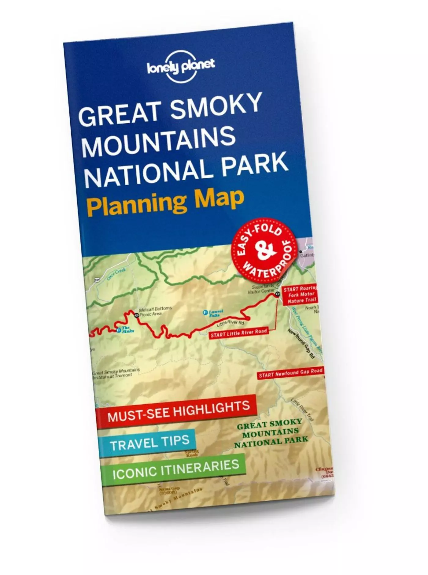 Great Smoky Mountains Parc National harta planificatorului de rute Lonely Planet