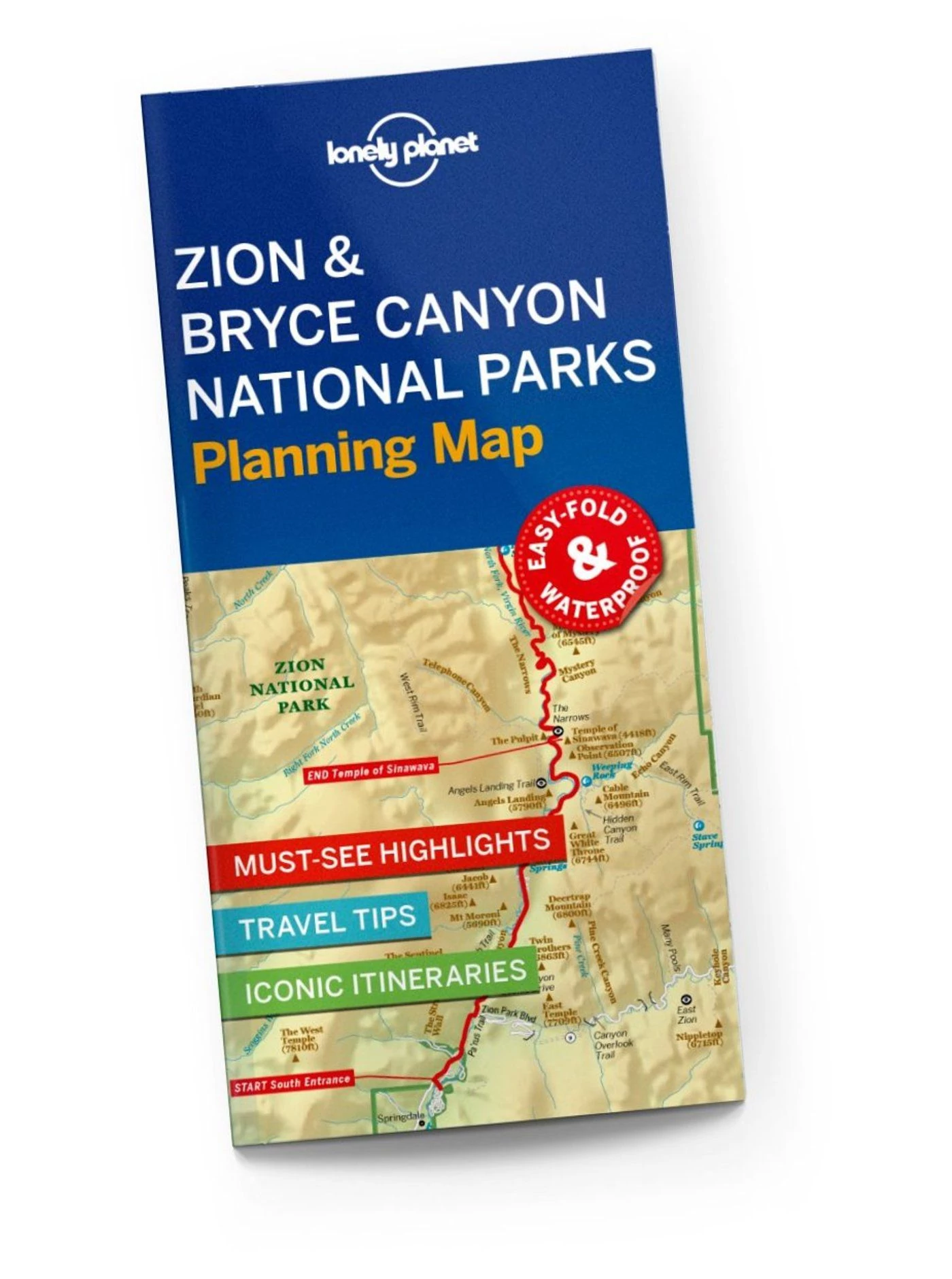 Zion & Bryce Canyon Parc National harta planificatorului de rute Lonely Planet