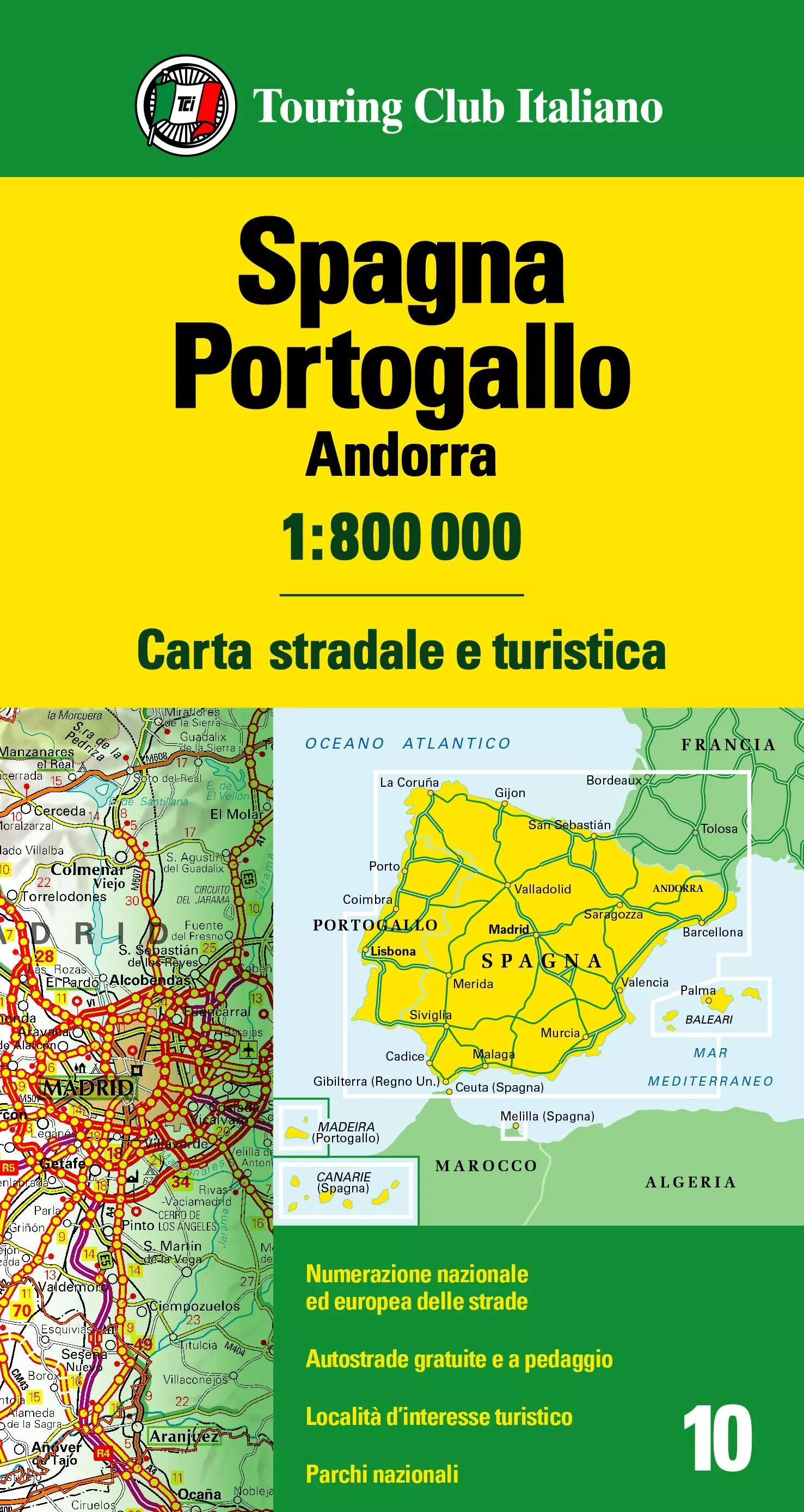 Spania, Portugalia, Andorra harta- TCI