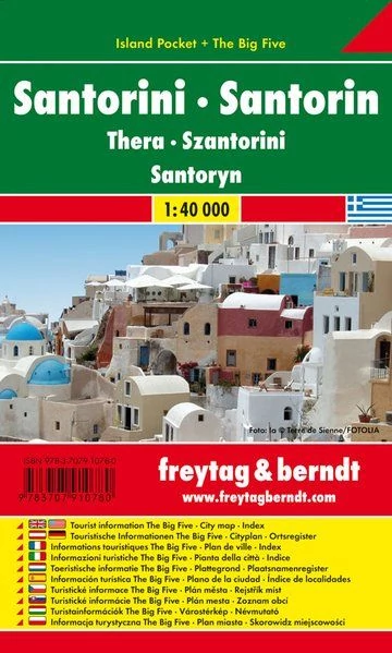 Santorini Island Pocket harta - Freytag