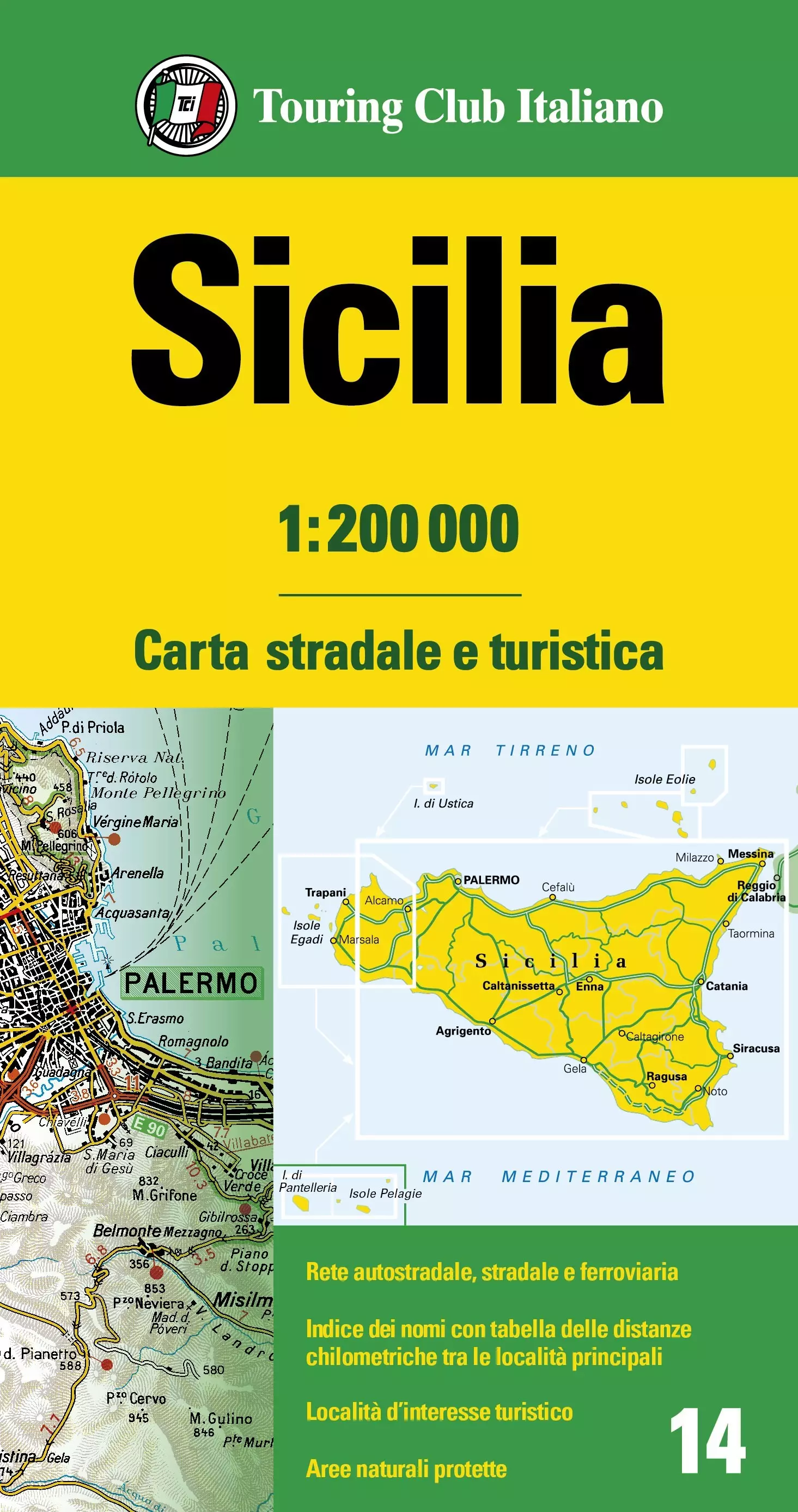 Sicilia harta regiunii - TCI
