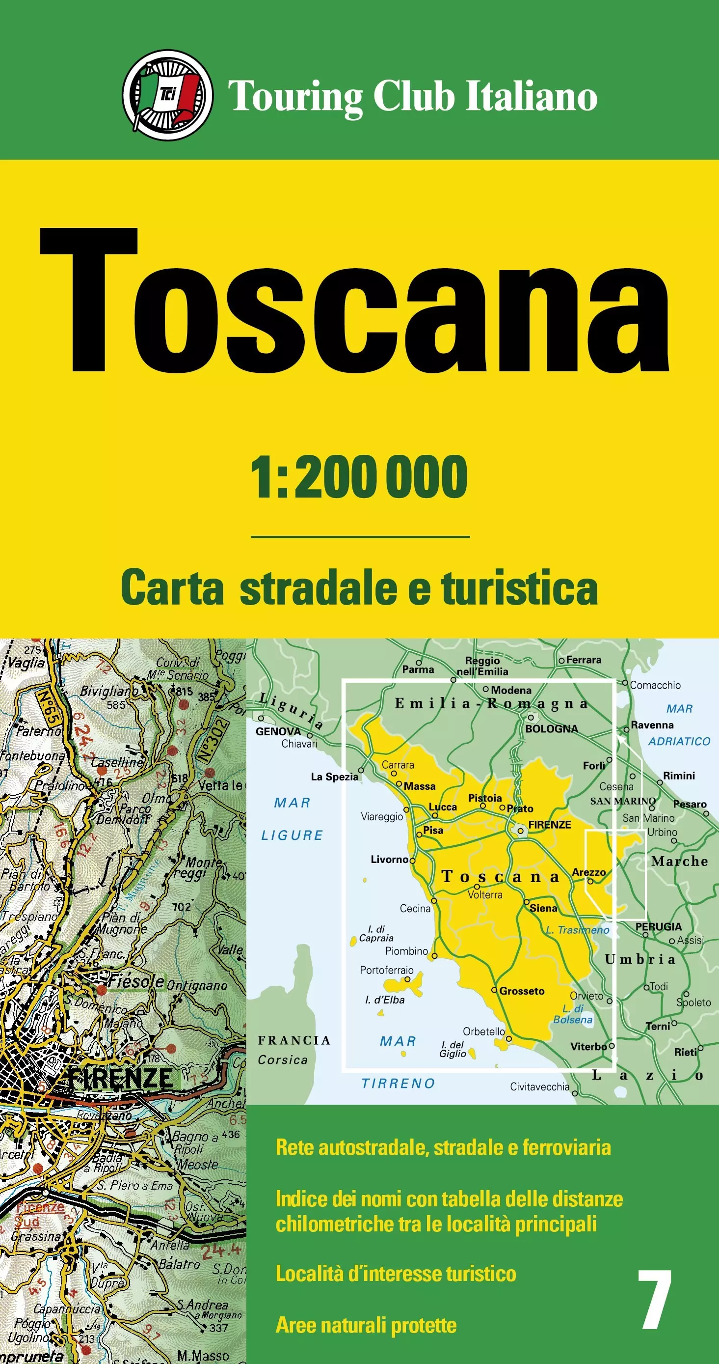 Toscana harta regiunii - TCI