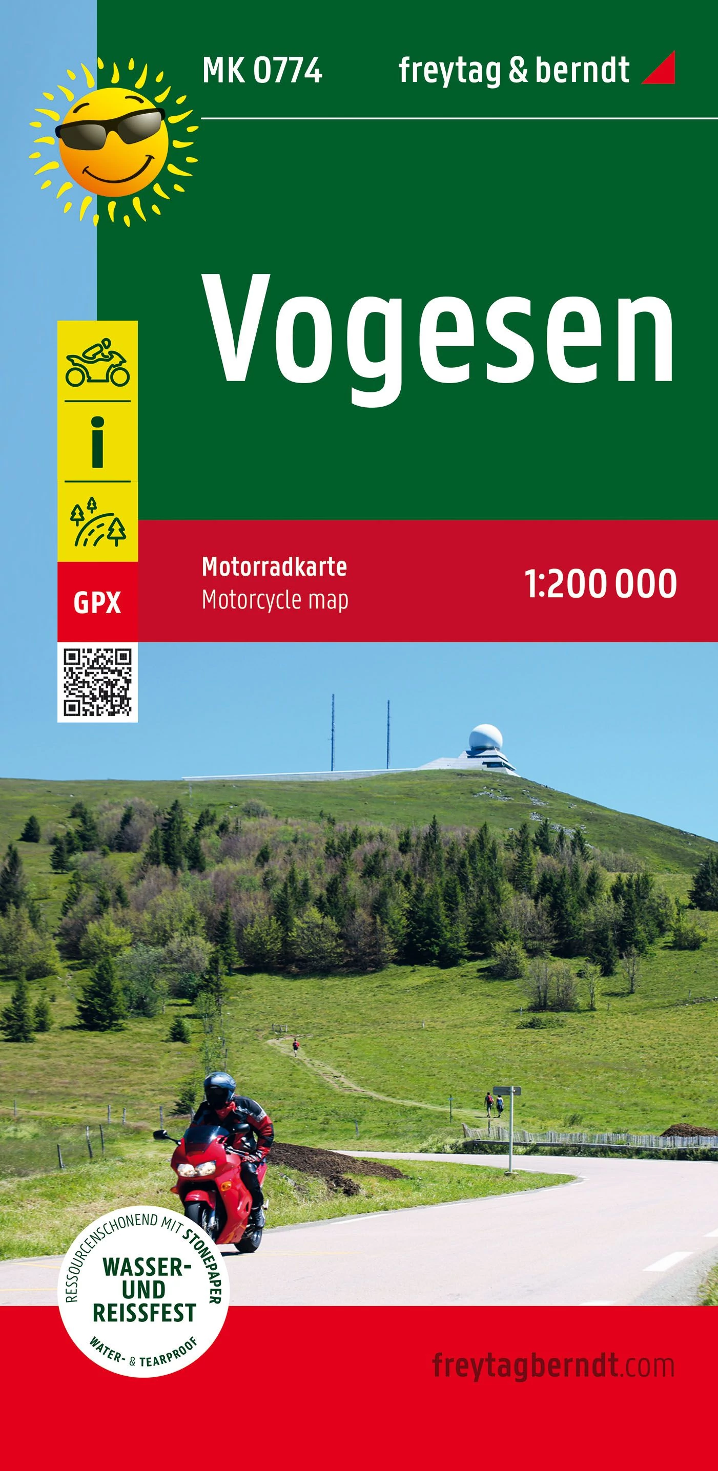Munții Vosgi harta pentru motociclisti (moto) - Freytag
