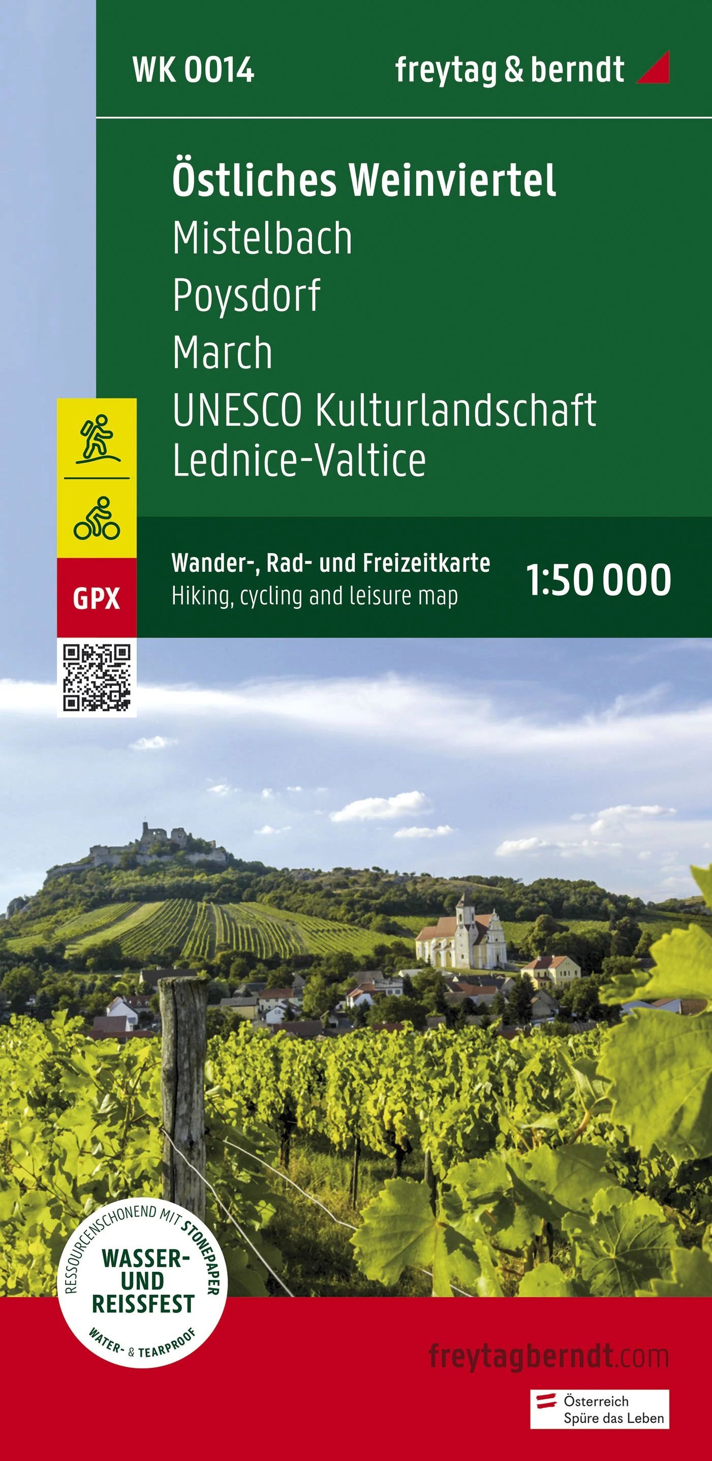 WK 0014 Östliches Weinviertel harta turistică - Freytag