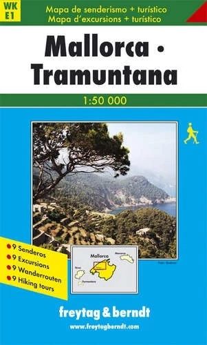 WKE1 Mallorca Tramuntana harta turistică - Freytag
