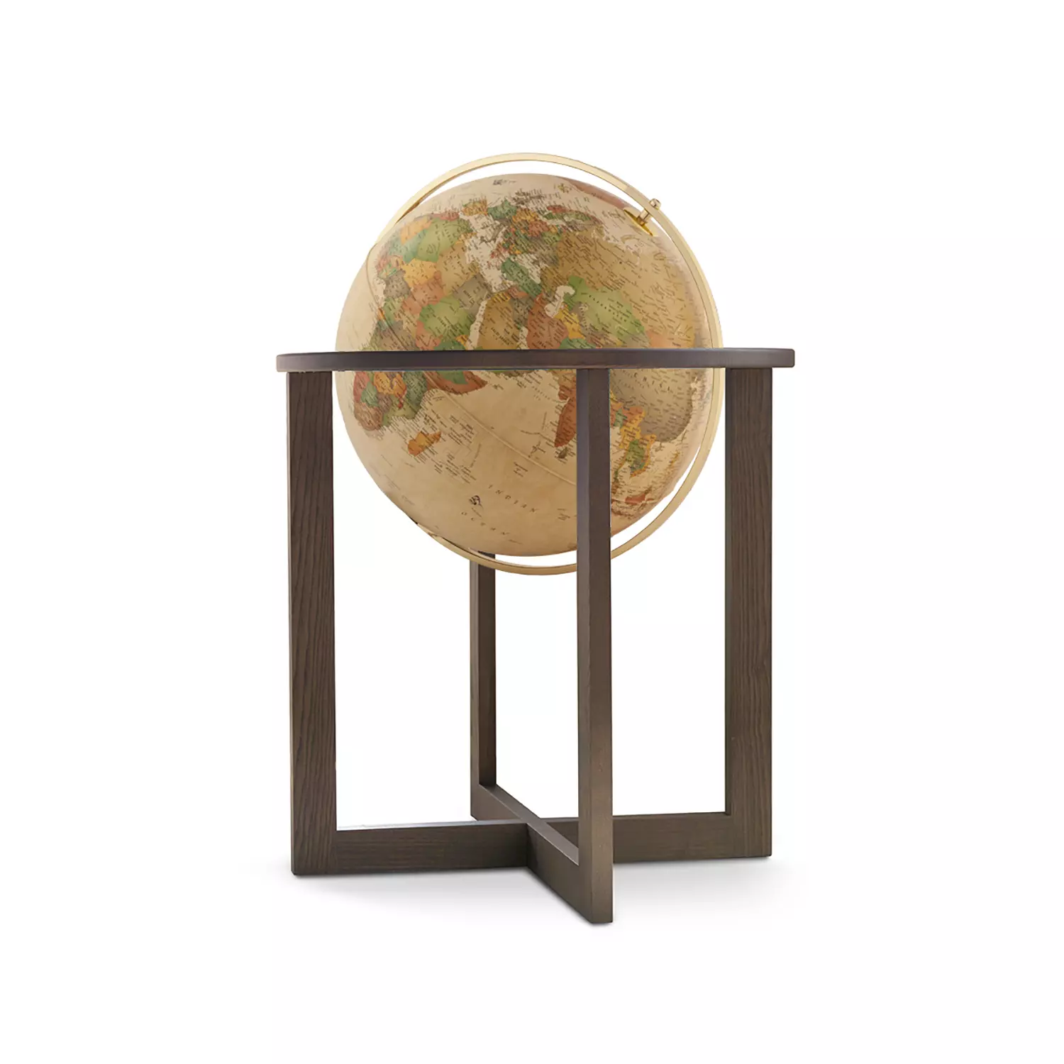 Glob pământesc CROSS Antique, 50 cm - iluminat, talpa din lemn de frașin, meridian din metal, National Geographic (limba engleză)
