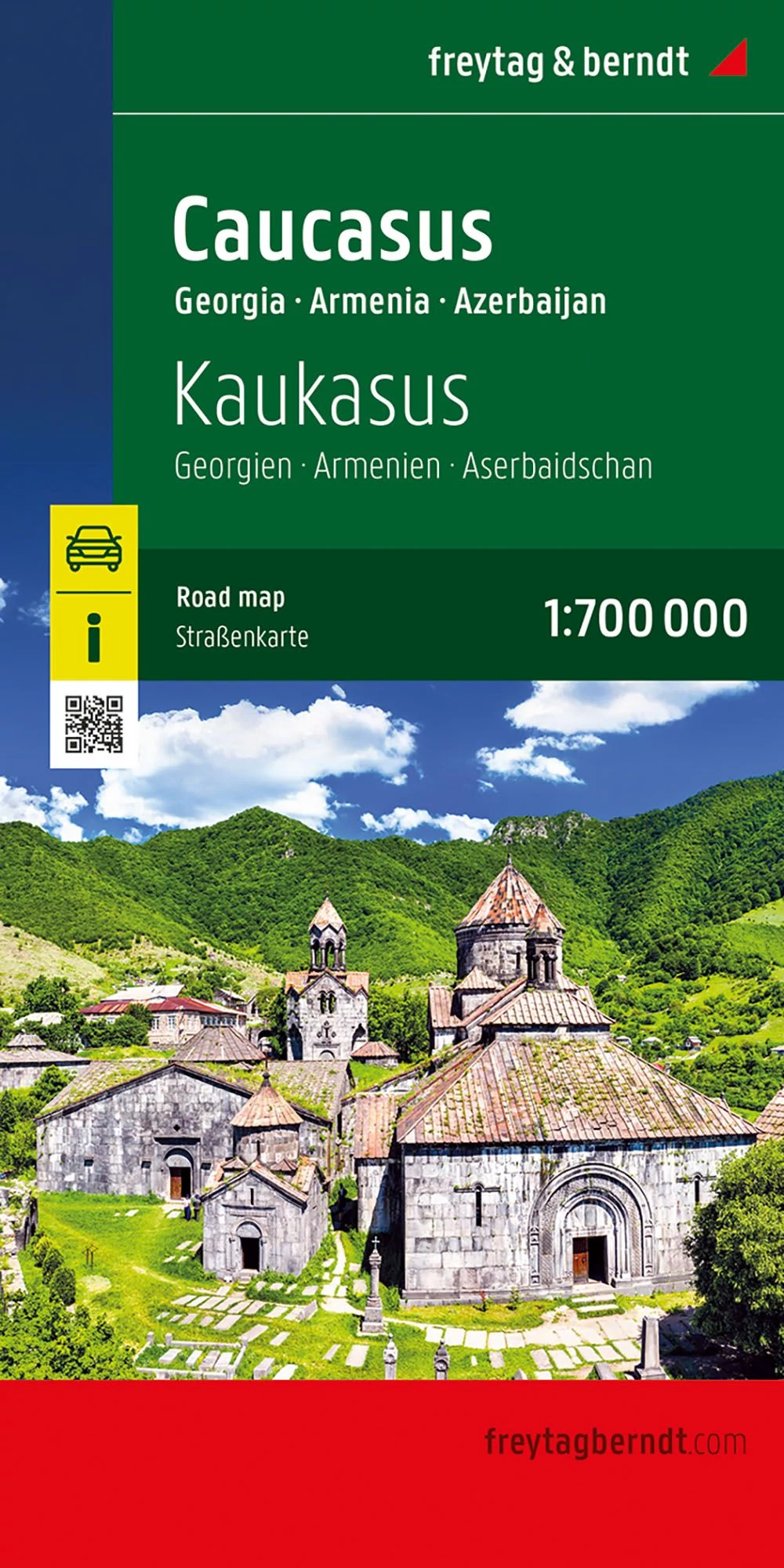Caucaz: Georgia, Armenia, Azerbaidjan harta (Freytag)