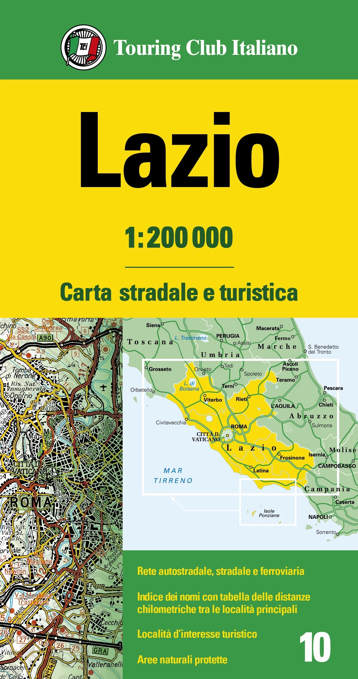 Lazio harta regiunii - TCI