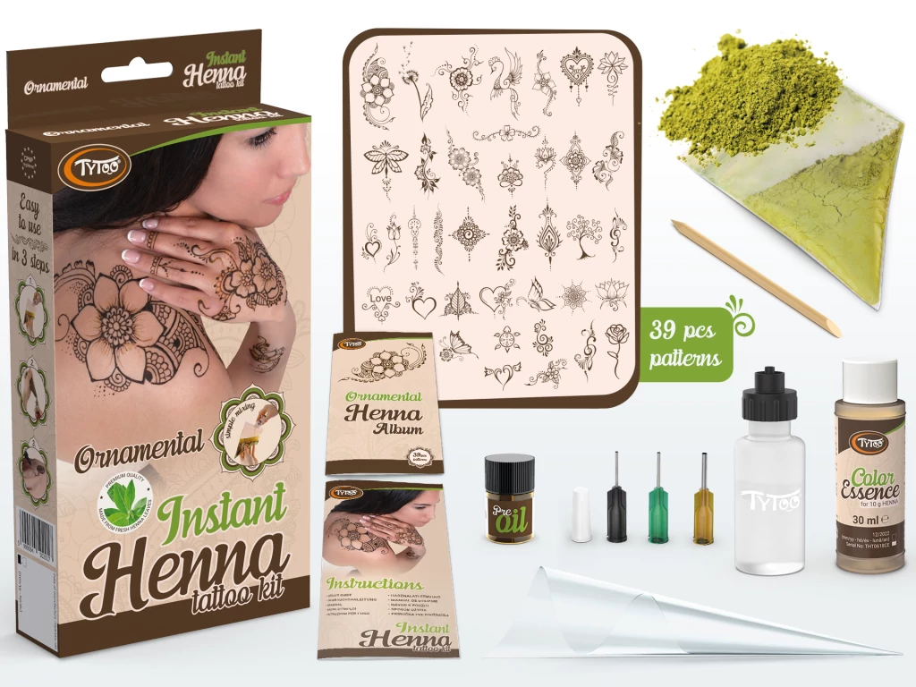 TyToo Set tatuaje temporare Henna instant Ornamental