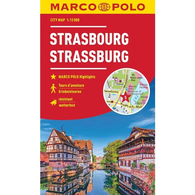 Strasburg harta orașului - Marco Polo