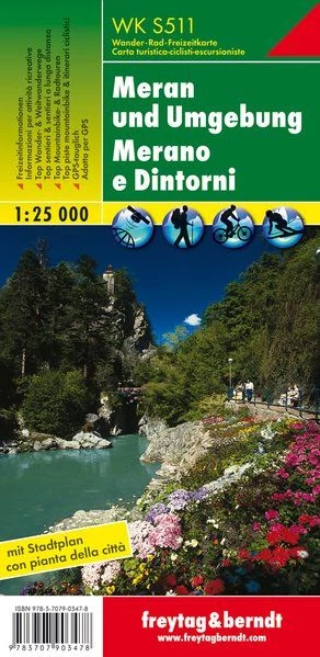 WKS511 Meran și împrejurimi harta turistică - Freytag