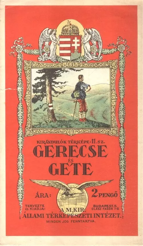 Munții Gerecse harta (1936) - HM