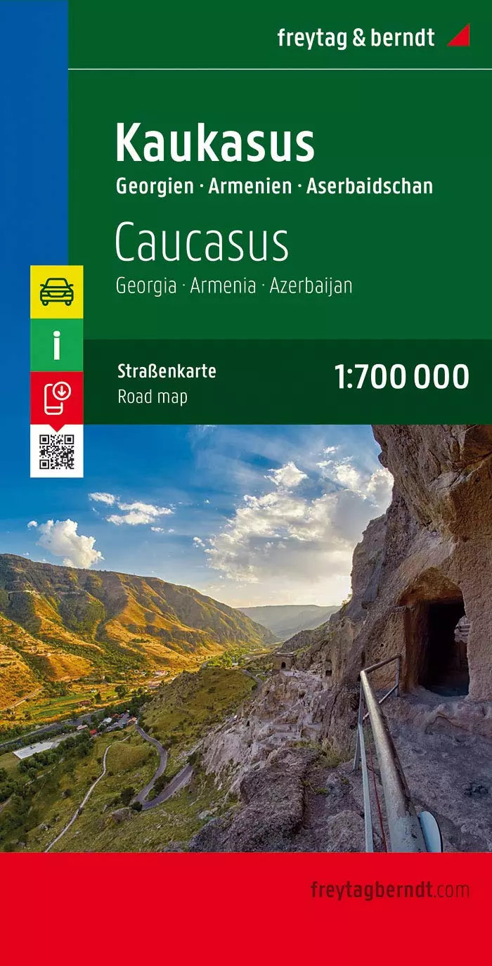 Caucaz: Georgia, Armenia, Azerbaidjan harta (Freytag)