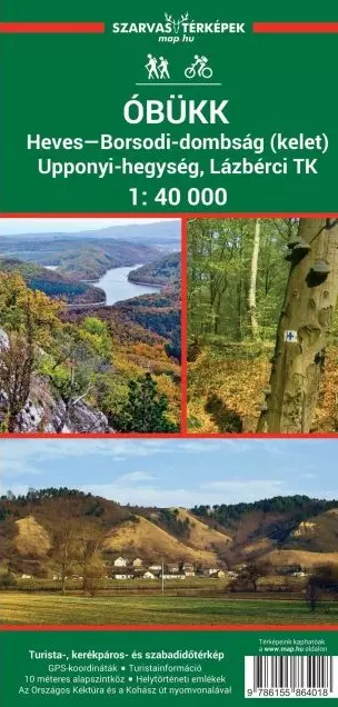 Óbükk - Dealurile Heves-Borsod (Est) - Muntii Uppony - Lázbérci TK, 1:40 000 harta turistică