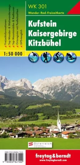 WK301 Kufstein, Kaisergebirge, Kitzbühel harta turistică (Freytag)