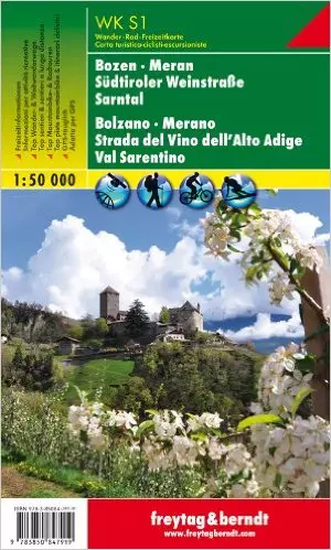 WKS01 Bolzano - Merano și împrejurimi Alto Adige (Tirolul de Sud) harta turistică (Freytag)